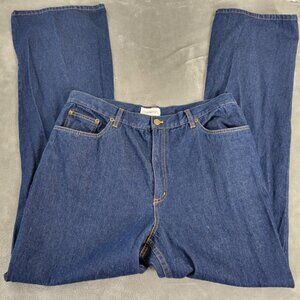 Chadwicks Womens Jeans 16T Tall Boot Cut Dark Blue Denim Wash Cotton BOO9E